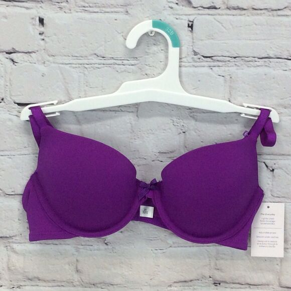 Auden The Everyday Bra Womens Size 32B Purple Lightly Lined Underwire Adjustable - Picture 2 of 9